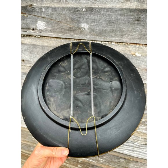 Vintage MCM Decor Hanging Plate/Plaque Owls Gold Brown - Picture 8 of 11